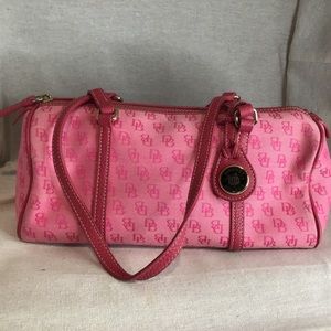 Dooney & Bourke Barrel Satchel |Orchid (Pink) Canvas Shoulder Bag|Size: 11”x5”x6